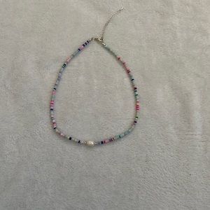 Colorful beaded choker